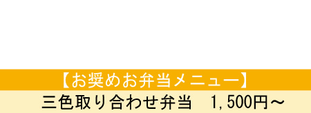 三色取り合わせ弁当(ホテル丸治)